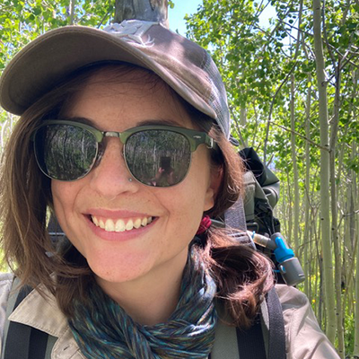 An image of Rhiannon Jakopak on the trail